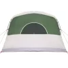  Családi sátor ablakokkal alagúttal zöld 8 személyes vízálló