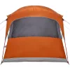  Családi sátor ablakokkal, kupola, szürke és narancs, 10 fő, vízálló