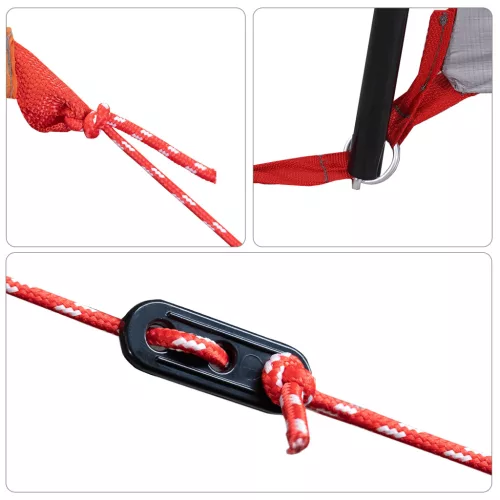  Kemping Sátor Ablakokkal Kék 10-Főre Vízálló