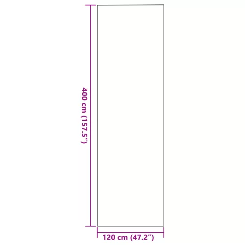  Négyszögletes Ajtószőnyeg Szürke 120x400 cm