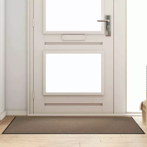  Ajtószőnyeg Beige és fekete 90 x 150 cm Polipropilén és vinil