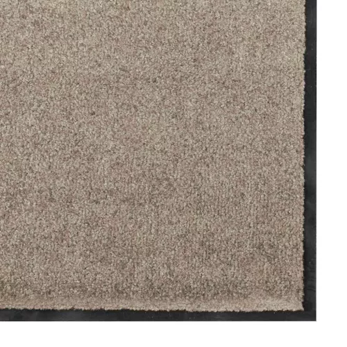  Ajtószőnyeg Beige és fekete 90 x 150 cm Polipropilén és vinil