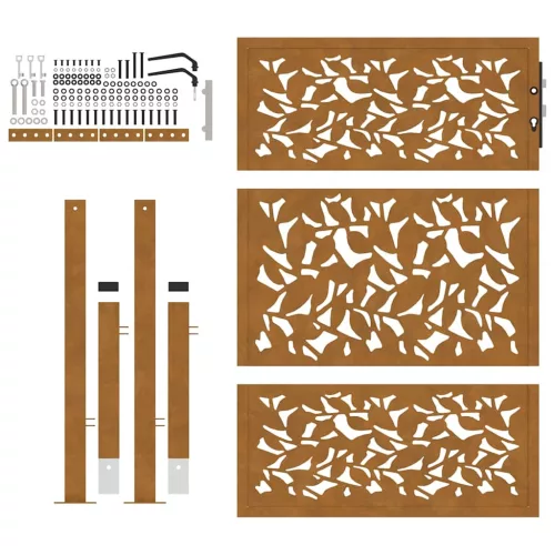  kerti kapu 105x130 cm időjárásálló acél szárnyas kivitelben