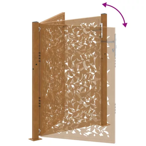  kerti kapu 105x130 cm időjárásálló acél szárnyas kivitelben