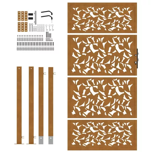  kerti kapu 105x180 cm időjárásálló acél szárnyas kivitelben