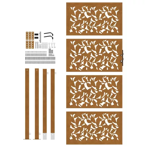  kerti kapu 105x205 cm időjárásálló acél szárnyas kivitelben