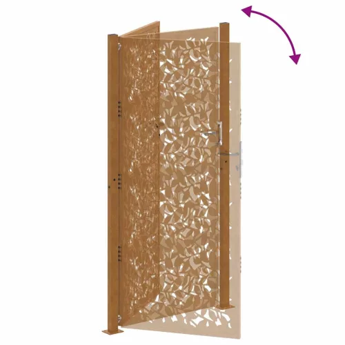  kerti kapu 105x205 cm időjárásálló acél szárnyas kivitelben