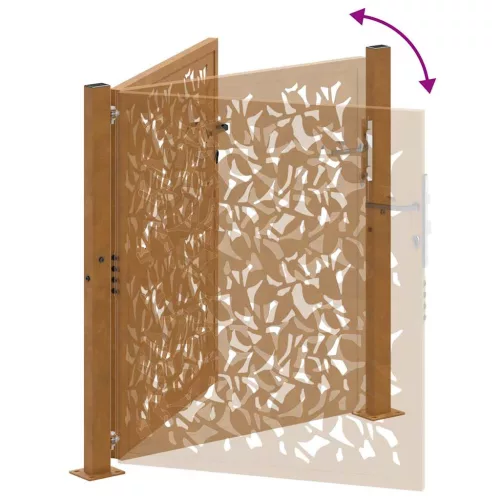  kerti kapu 105x105 cm időjárásálló acél hullámos kivitelben