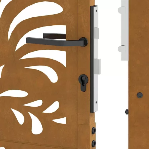  kerti kapu 105x105 cm időjárásálló acél hullámos kivitelben