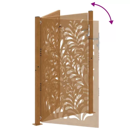  Kerti kapu 105x155 cm időjárásálló acél hullámos kivitelben