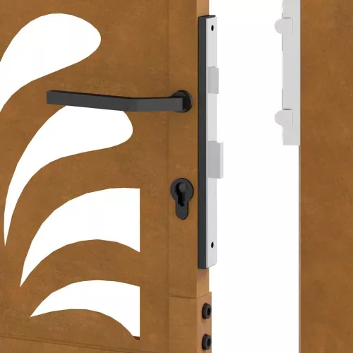  Kerti kapu 105x155 cm időjárásálló acél hullámos kivitelben