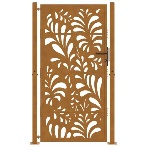  kerti kapu 105x180 cm időjárásálló acél hullámos kivitelben