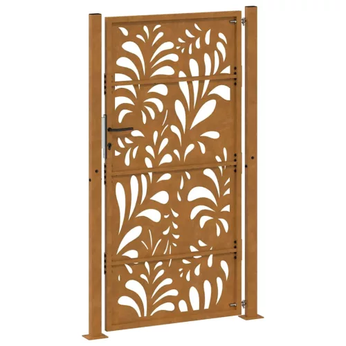  kerti kapu 105x180 cm időjárásálló acél hullámos kivitelben