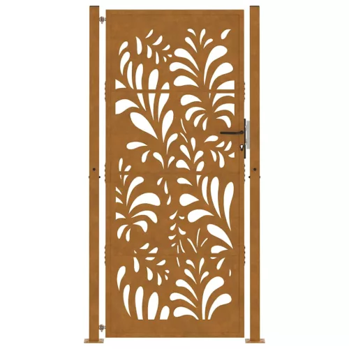  kerti kapu 105x205 cm időjárásálló acél hullámos kivitelben