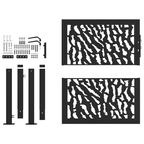  Kerti kapu Fekete 105x106 cm Acél nyomvonalas kivitelben