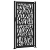  Kerti kapu Fekete 105x205 cm Acél nyomvonalas kivitelben
