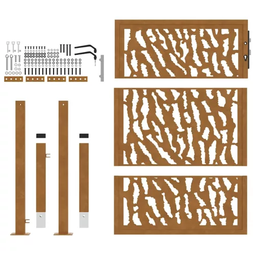  Kerti kapu 105x130 cm időjárásálló acél nyomvonalas kivitelben