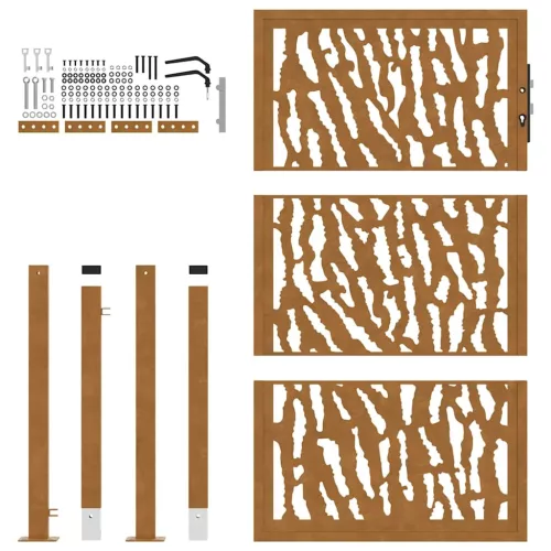  Kerti kapu 105x155 cm időjárásálló acél nyomvonalas kivitelben