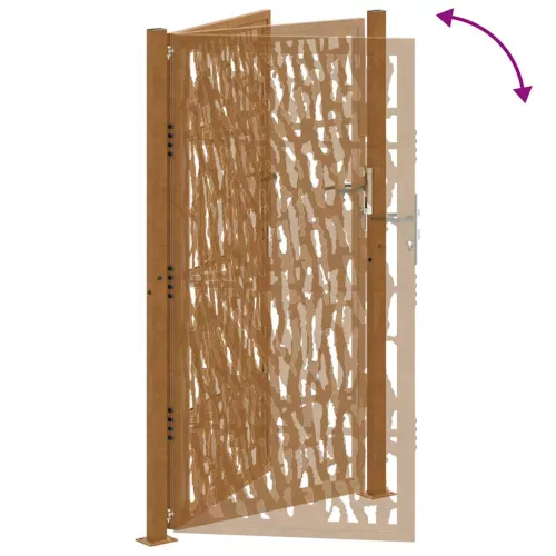  Kerti kapu 105x180 cm időjárásálló acél nyomvonalas kivitelben