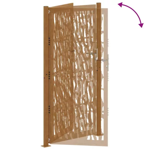  Kerti kapu 105x205 cm időjárásálló acél nyomvonalas kivitelben