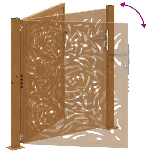  Kerti kapu 105x105 cm Időjárásálló acél lángos Design