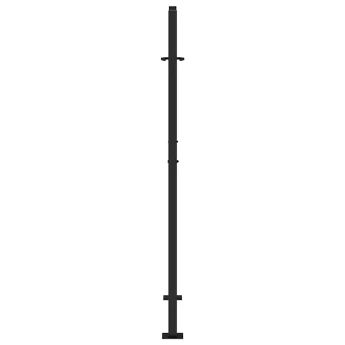  Kerti kapu Fekete 105x155cm Acél Keresztes kialakítású acélkapu