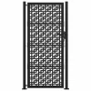  fekete acél kerti kapu 100x200 cm kereszt mintával