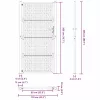  fekete acél kerti kapu 100x200 cm kereszt mintával