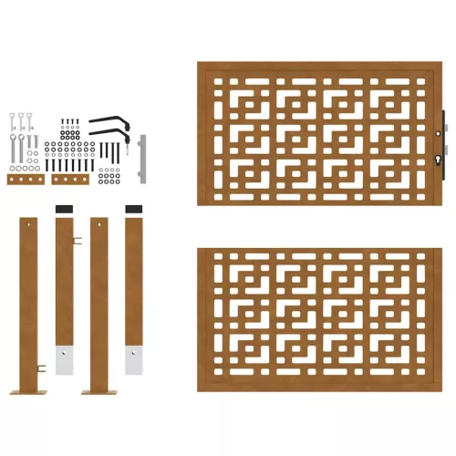  Kerti kapu 105x105 cm időjárásálló acél kereszt kivitelben