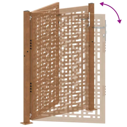  Kerti kapu 105x130 cm időjárásálló acél kereszt kivitelben