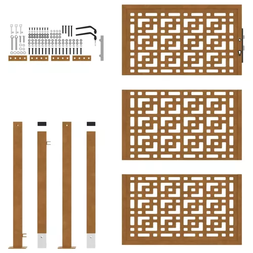  Kerti kapu 105x155 cm időjárásálló acél kereszt kivitelben