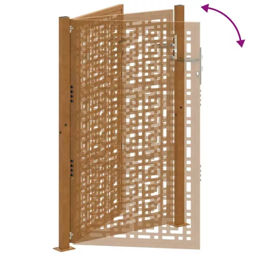  Kerti kapu 105x155 cm időjárásálló acél kereszt kivitelben