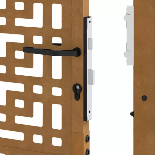  Kerti kapu 105x155 cm időjárásálló acél kereszt kivitelben