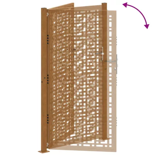  kerti kapu 105x180 cm időjárásálló acél kereszt kialakítású