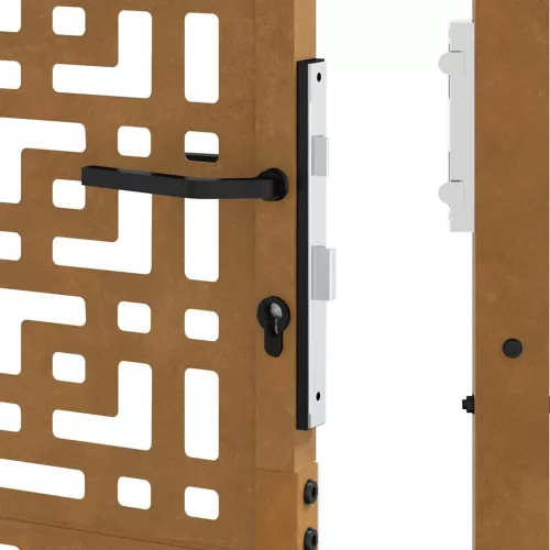  Kerti kapu 105x205 cm időjárásálló acél kereszt kivitelben