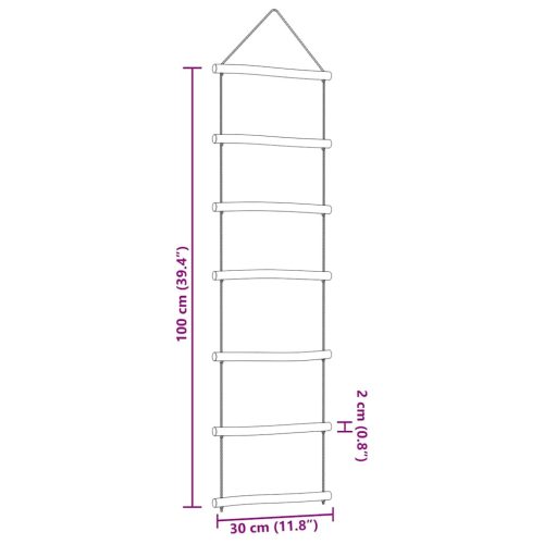  Fali dekorációk létra alakú 2 db 30x100 cm natúr ág