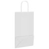  50 db fehér papírzacskók fogantyúkkal 21x11x36 cm