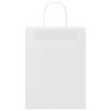  50 db fehér papírzacskók fogantyúkkal 26x12x35 cm