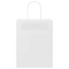  250 db fehér papírzacskók fogantyúkkal 21x11x28 cm