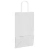  250 db fehér papírzacskók fogantyúkkal 21x11x36 cm