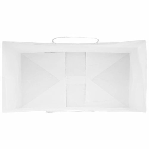  250 db fehér papírzacskók fogantyúkkal 32x17x44 cm