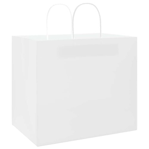  250 db fehér papírzacskók fogantyúkkal 32x22x28 cm