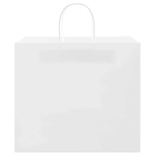  250 db fehér papírzacskók fogantyúkkal 32x22x28 cm