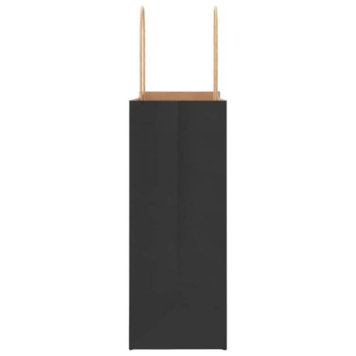  250 db fekete papírzacskók fogantyúkkal 21x11x28 cm