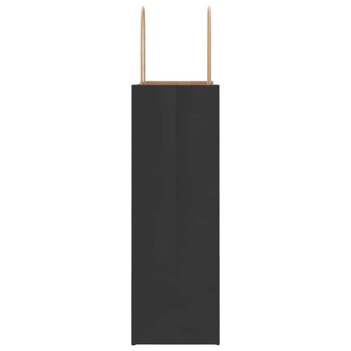  250 db fekete papírzacskók fogantyúkkal 26x12x35 cm