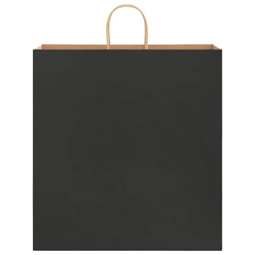  250 db fekete papírzacskók fogantyúkkal 45x17x48 cm