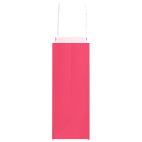  50 db rózsaszín papírzacskók fogantyúkkal 18x8x22 cm