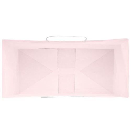  50 db rózsaszín papírzacskók fogantyúkkal 18x8x22 cm