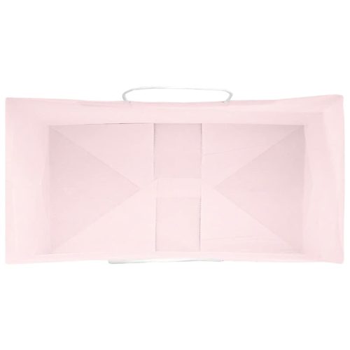  50 db rózsaszín papírzacskók fogantyúkkal 21x11x28 cm