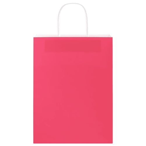 50 db rózsaszín papírzacskók fogantyúkkal 26x12x35 cm